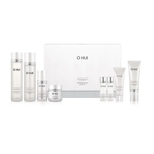 Mỹ phẩm - Bộ Mỹ Phẩm Hỗ Trợ Dưỡng Trắng Da Ohui Extreme White Special Set 8 Món - Vua Hàng Hiệu