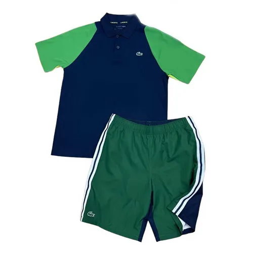Thời trang - Bộ Quần Áo Nam Lacoste Tennis Recycled Polyester DH5042-XI0/GH2105-21 Màu Xanh Size 3 - Vua Hàng Hiệu