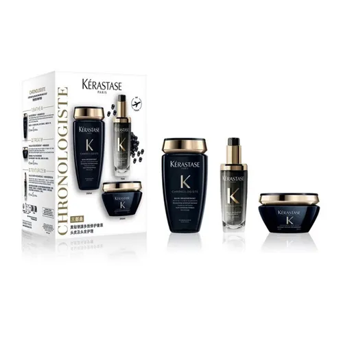 Chăm sóc tóc Dưỡng tóc - Bộ Sản Phẩm Dưỡng Tóc Kérastase Chronologiste Total Hair Scalp Revitalizing Hair Sciultable Set - Vua Hàng Hiệu