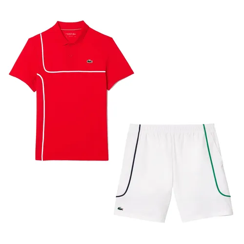 Bộ Thể Thao Nam  Lacoste Men's Lightweight Tennis DH7362/GH7460 51 001 Màu Đỏ Trắng