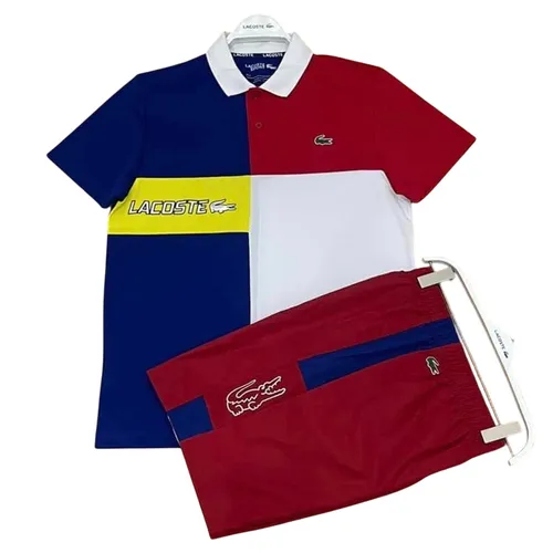 Bộ Thể Thao Nam Lacoste Sport Men's Color Block Màu Xanh/Đỏ - Thời trang - Vua Hàng Hiệu