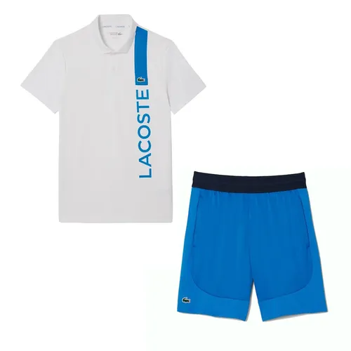 Pickleball - Bộ Thể Thao Nam Lacoste Tennis/Pickleball Sportswear DH8940 GI6/ GH8950 Màu Trắng Xanh Trắng - Vua Hàng Hiệu