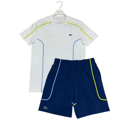 Thời trang Bộ thể thao - Bộ Thể Thao Nam Lacoste Ultra Dry Piqué Tennis TH7545 001/ GH7460 HBM Màu Trắng Xanh Size 4 - Vua Hàng Hiệu