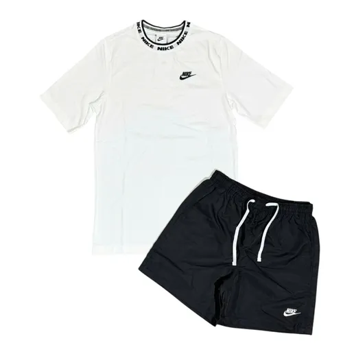 Bộ Thể Thao Nam Nike Sportswear Club Men's Short-Sleeve Top Màu Đen Trắng Size L (Form Á) - Thời trang - Vua Hàng Hiệu