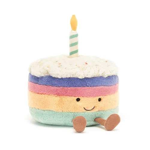 Đồ chơi mô hình - Búp Bê Bánh Cầu Vồng Bông Jelly Cat Soft Toy Amuseables Rainbow Birthday Cake Phối Màu - Vua Hàng Hiệu