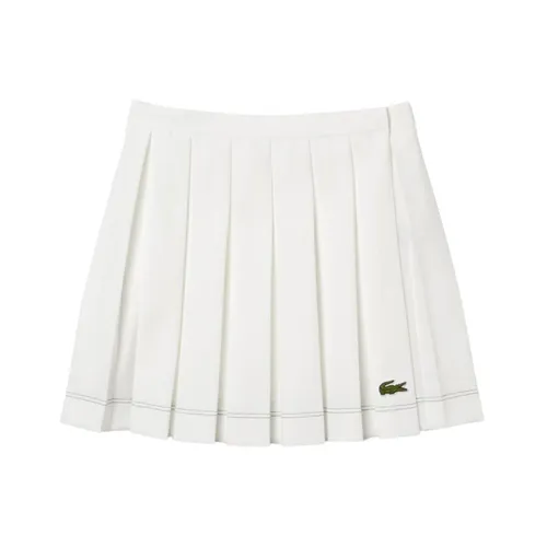 Thời trang Lacoste - Chân Váy Nữ Lacoste Women's Color Stitch Point Pleated Skirt JF6414 53G 70V Màu Trắng Size 34 - Vua Hàng Hiệu