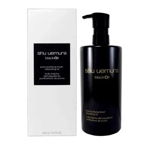 Trang điểm - Dầu Tẩy Trang Shu Uemura Black Oil Pore Purifying Fresh Cleansing Oil 450ml - Vua Hàng Hiệu