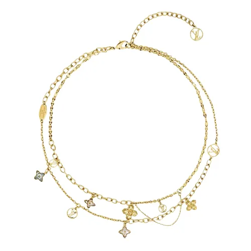 Louis Vuitton - Dây Chuyền Nữ Louis Vuitton LV Blooming Necklace Gold Hardware Màu Vàng Gold - Vua Hàng Hiệu
