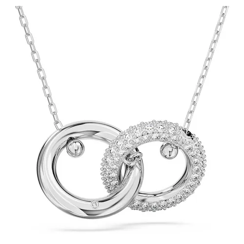 Dây Chuyền Nữ Swarovski Dextera Pendant Interlocking Loop, White, Rhodium Plated 5670251 Màu Bạc