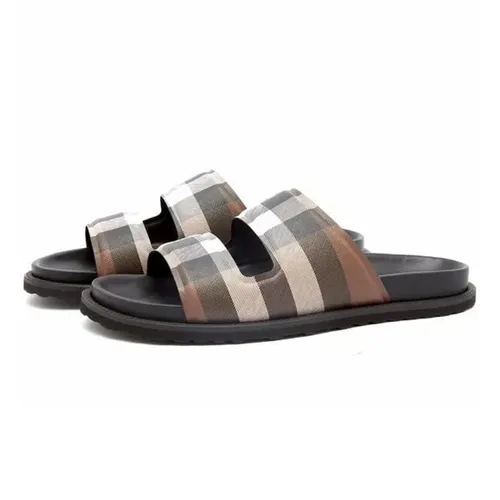 Dép Burberry - Dép Burberry Thor Check 2 Strap Sandal Màu Nâu Size 42 - Vua Hàng Hiệu