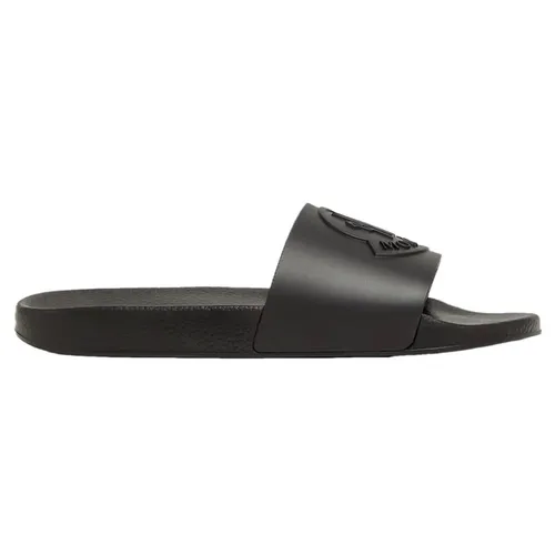 Dép Moncler Basile Rubber Sliders Black Màu Đen Size 36