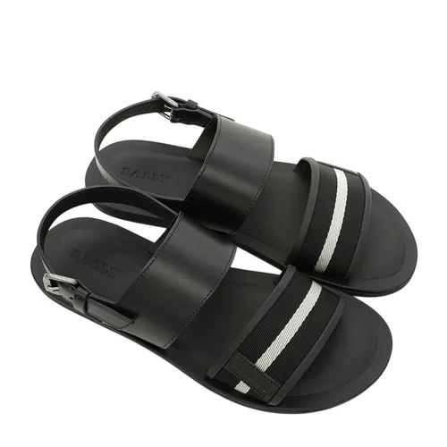 Dép Nam Bally Men's Leather Summer Sandals 600440 24457 Màu Đen Size 39