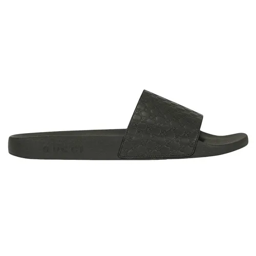 Dép Nam Gucci Microguccissima ‘Black’ 567115-BMJ00-1000 Màu Đen Size 41 - Dép - Vua Hàng Hiệu