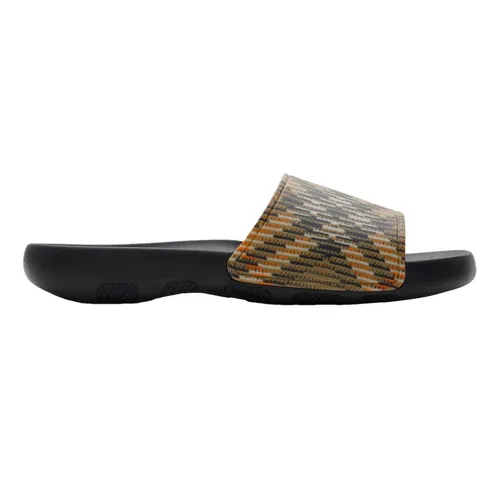 Dép - Dép Nữ Burberry Check Dive Slides Sand 81021391 Màu Be/Đen Size 36 - Vua Hàng Hiệu