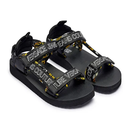 Dép Sandal Nam Versace Jeans Couture 78YA3S7B ZSC21 G89 Màu Đen Họa Tiết Size 39