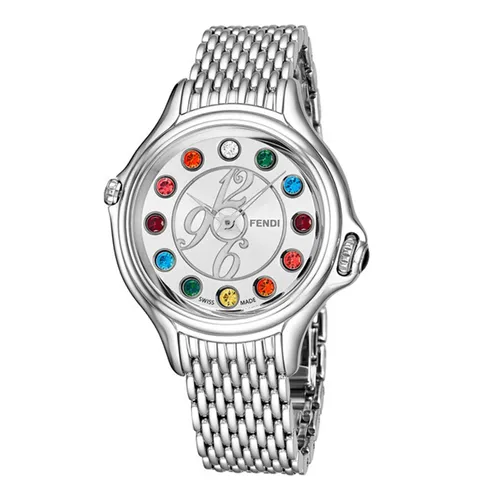 Đồng hồ - Đồng Hồ Nữ Fendi Crazy Carats Ladies Watch Watch F105036000T01 Màu Bạc - Vua Hàng Hiệu