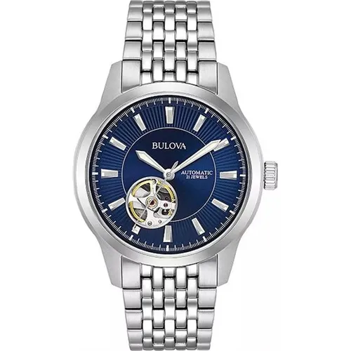 Đồng hồ Nam - Đồng Hồ Nam Bulova Classic Watch 40mm 96A189 Màu Xanh Bạc - Vua Hàng Hiệu