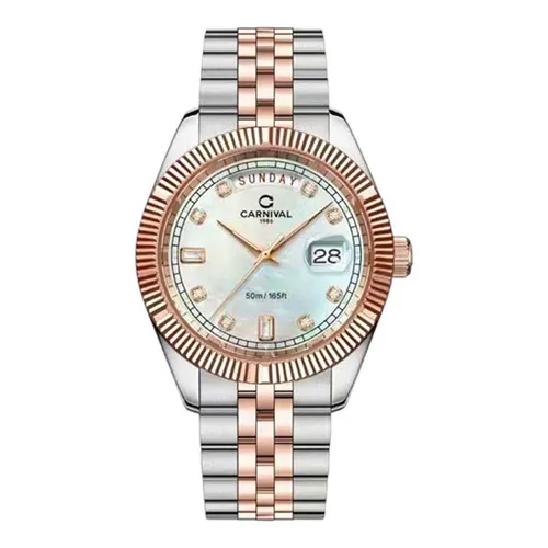 Đồng hồ - Đồng Hồ Nam Carnival 8190G-CH-TK Màu Bạc Vàng Hồng - Vua Hàng Hiệu