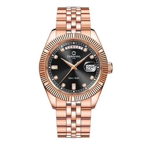 Đồng hồ - Đồng Hồ Nam Carnival Quartz Watch 8190G-VH-D Màu Vàng Hồng - Vua Hàng Hiệu