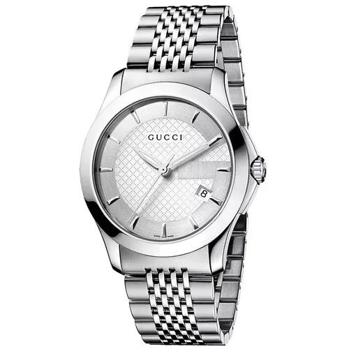 Đồng Hồ Nam Gucci YA126401 G-Timeless Swiss Stainless Steel Màu Bạc Trắng - Đồng hồ - Vua Hàng Hiệu
