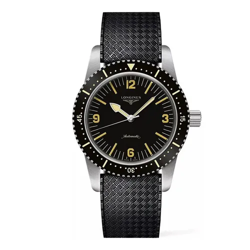 Đồng Hồ Nam Longines Heritage Skin Diver 42mm L2.822.4.56.9 (L28224569) Màu Đen