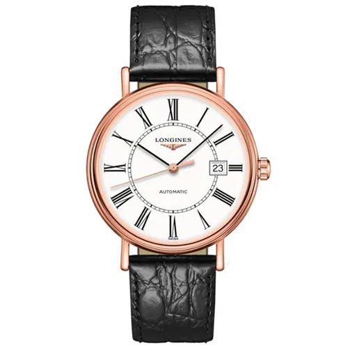 Đồng hồ Longines - Đồng Hồ Nam Longines Présence Roman L4.922.1.11.2 (L49221112) Màu Đen Trắng - Vua Hàng Hiệu