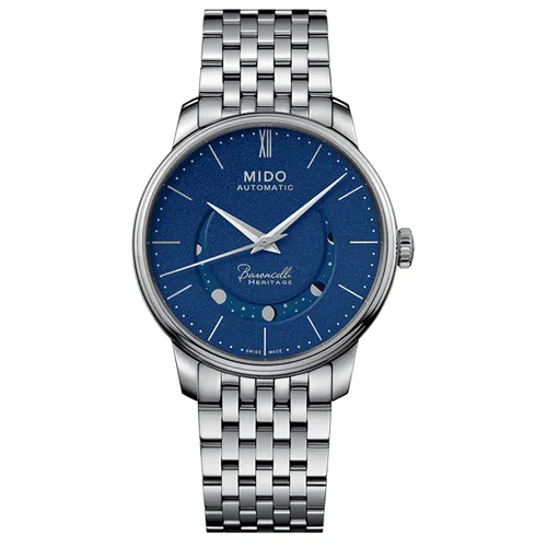 Đồng Hồ Nam Mido Baroncelli Smiling Moon GenT M027.407.11.040.00 Màu Bạc Xanh