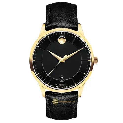 Đồng hồ Nam - Đồng Hồ Nam Movado 1881 0607609 Automatic Case Rose Gold Màu Đen Vàng - Vua Hàng Hiệu
