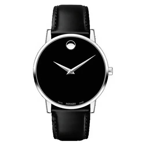 Movado - Đồng Hồ Nam Movado Quartz Watch With Black Leather 0607312 Màu Đen - Vua Hàng Hiệu