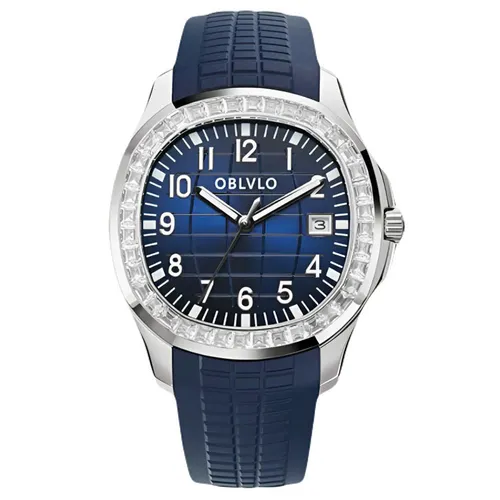 Đồng Hồ Nam OBLVLO OBL-FM-SL-YLLR Màu Xanh Navy