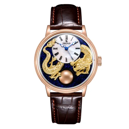 Đồng hồ Xanh Navy - Đồng Hồ Nam Oblvlo SCM-GD-PNBL Phối Màu - Vua Hàng Hiệu