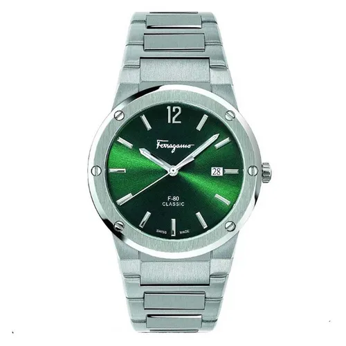 Đồng hồ Nam - Đồng Hồ Nam Salvatore Ferragamo F-80 Quartz SFDT01220 Classic Màu Xanh Bạc - Vua Hàng Hiệu