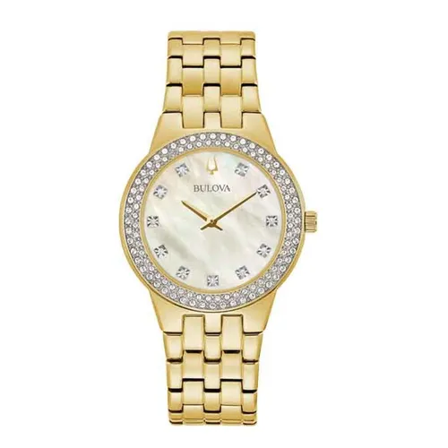 Đồng hồ Nam - Đồng Hồ Nữ Bulova Quartz 98X124 Gold-Tone Màu Vàng - Vua Hàng Hiệu