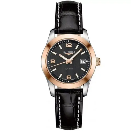 Đồng Hồ Nữ Longines Conquest L2.285.5.56.3 Màu Đen - Vàng Hồng