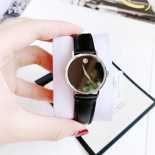 Movado - Đồng Hồ Nữ Movado Classic Museum Quartz Black Dial Watch 0607317 Màu Đen - Vua Hàng Hiệu