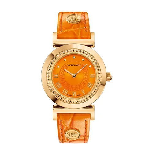 Đồng hồ Versace - Đồng Hồ Nữ Versace P5Q80D165 S165 Quartz Vanity Orange Dial Màu Cam - Vua Hàng Hiệu