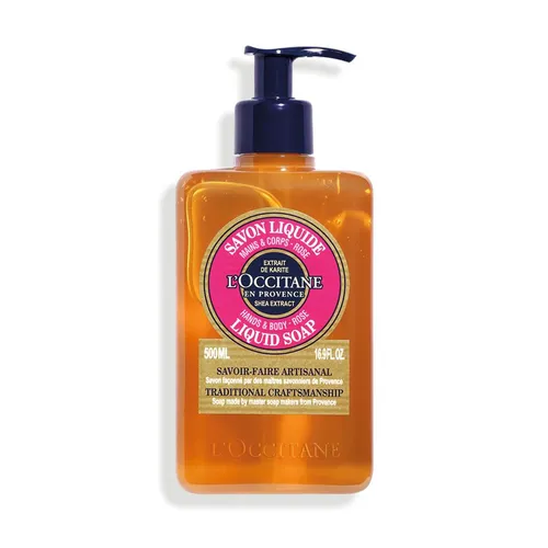 Gel Tắm & Rửa Tay L'Occitane Bơ Đậu Mỡ Hương Hoa Hồng Shea Butter Rose Liquid Soap 500ml - Mỹ phẩm - Vua Hàng Hiệu
