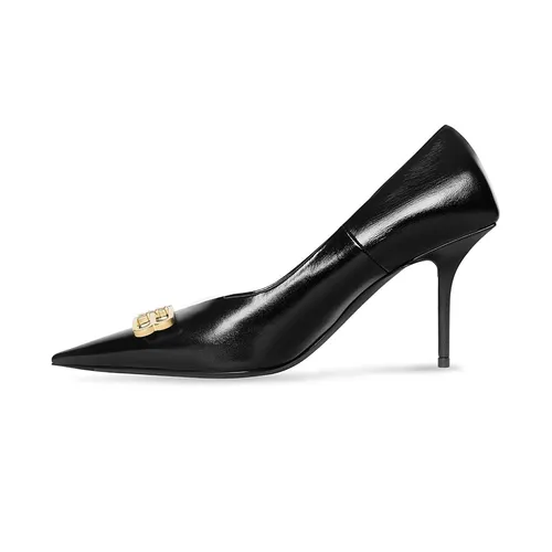 Giày Cao Gót Nữ Balenciaga Square Knife BB Pump Black 694712WBD821080 Màu Đen Size 36