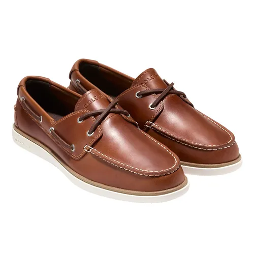 Giày Lười Nam Cole Haan GP Windward Boat Màu Nâu Size 40