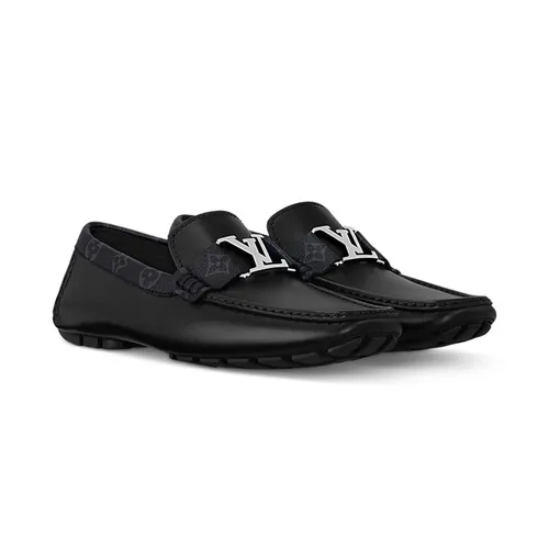 Giày Lười Nam Louis Vuitton LV Monte Carlo Moccasin Black Màu Đen Size 40.5