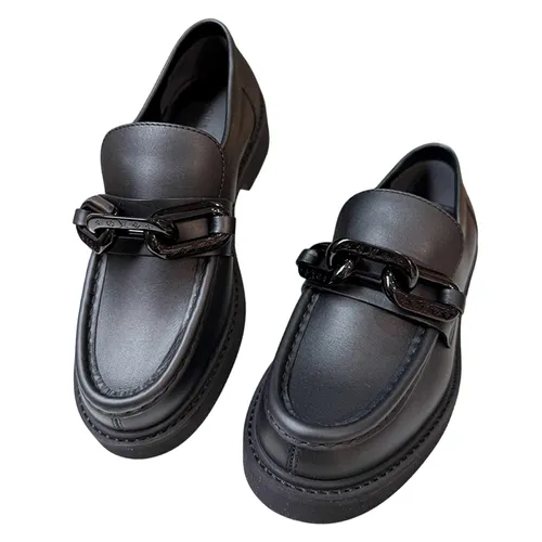 Louis Vuitton - Giày Lười Nữ Louis Vuitton LV Chain Academy Flat Loafers Màu Đen Size 35.5 - Vua Hàng Hiệu
