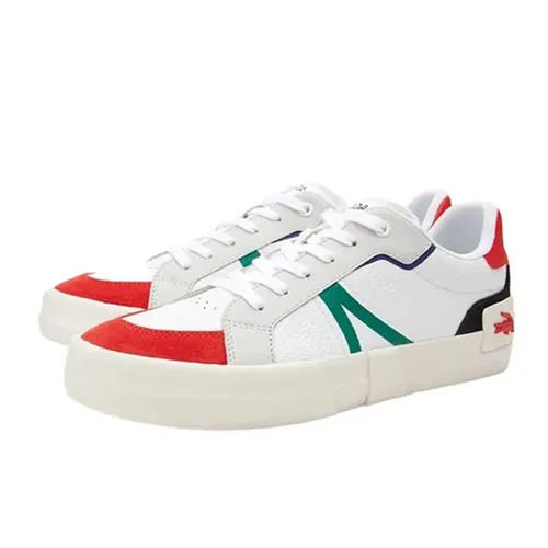 Giày Thể Thao Nam Lacoste Men's L004 Leather Color-Pop Sneakers 44SMA0077 Màu Trắng Phối Đỏ Size 40.5