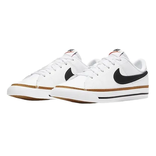 Giày Nike - Giày Thể Thao Nike Court Legacy GS White Black Desert Ochre Shoes DA5380-102 Màu Trắng - Đen Size 35.5 - Vua Hàng Hiệu