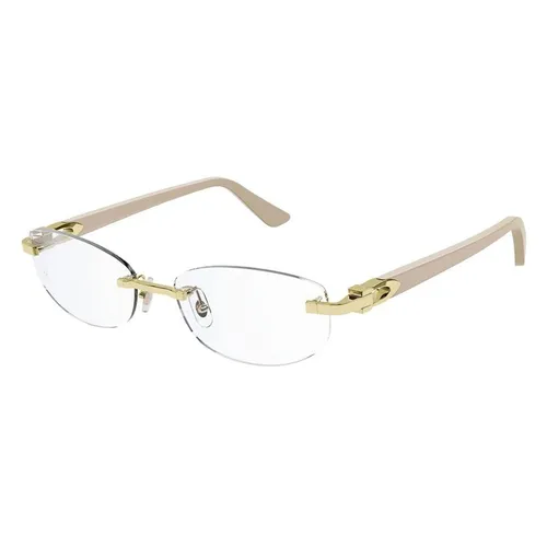 Kính mắt Pháp - Gọng Kính Unisex Cartier CT0318O 004 Màu Be - Vua Hàng Hiệu