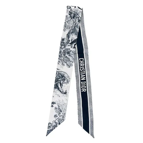 Khăn Nữ Dior Toile De Jouy Sauvage Mitzah Scarf Silk Màu Xanh Họa Tiết