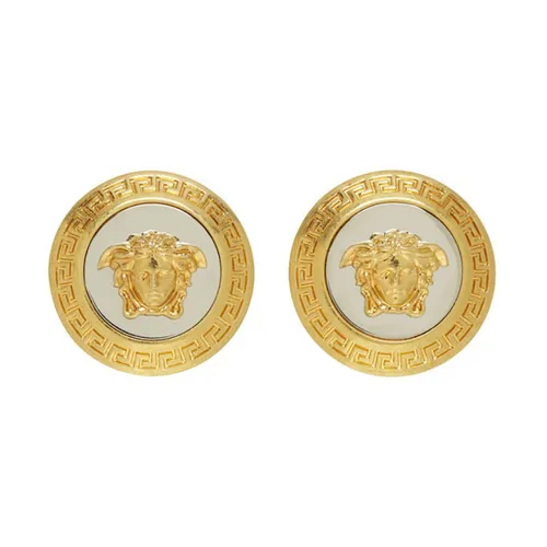 Trang sức - Khuyên Tai Nữ Versace Gold and Silver Large Icon Medusa Earrings Màu Vàng - Vua Hàng Hiệu