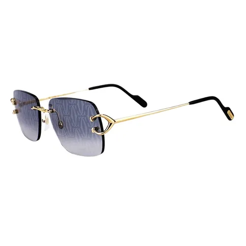 Kính mắt Cartier - Kính Mát Cartier Sunglasses CT0330S-007 Màu Vàng - Xám - Vua Hàng Hiệu