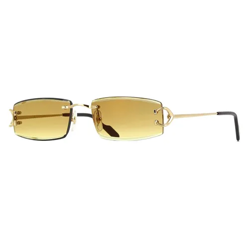 Kính mắt Nam - Kính Mát Nam Cartier Sunglasses CT0465S-004 Màu Vàng Nâu - Vua Hàng Hiệu