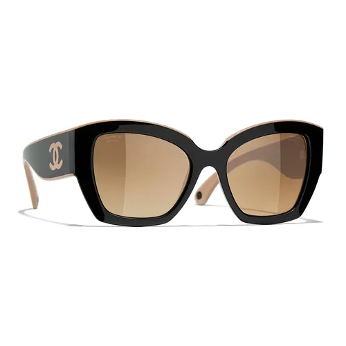 Kính mắt - Kính Mát Nữ Chanel A71616 X02281 S3442 Sunglasses Màu Be - Đen - Vua Hàng Hiệu
