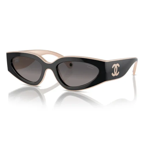 Kính Mát Chanel CH6056-C534M3 Sunglasses Màu Be - Đen - Kính mắt - Vua Hàng Hiệu